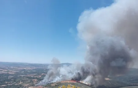  Medio Ambiente envía medios para colaborar en la extinción de un incendio en Aveleda …