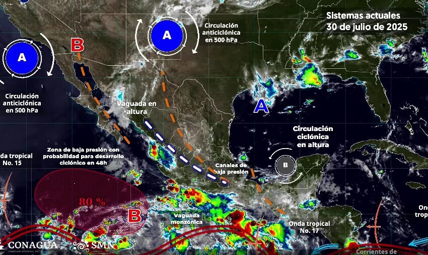 Para hoy, lluvias con intervalos de chubascos en zonas de Hidalgo: Conagua