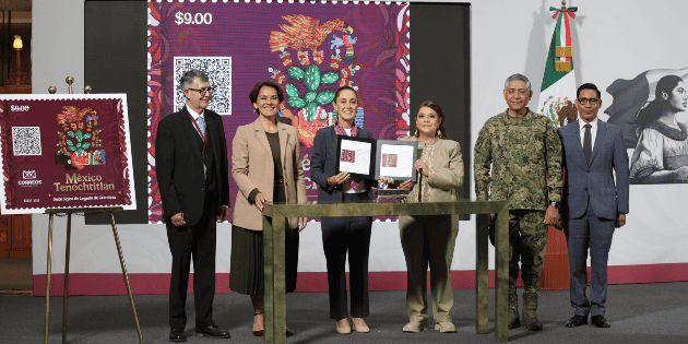  Presentan timbre por los 700 años de fundación de México-Tenochtitlán