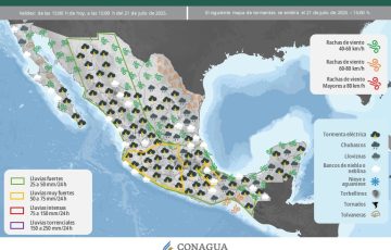 Pronostican lluvias muy fuertes este lunes en Michoacán