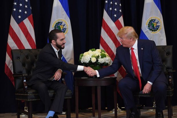El presidente de El Salvador, Nayib Bukele, y el presidente de Estados Unidos Donald Trump