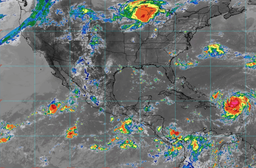  SMN pronostica lluvias muy fuertes y fuertes en gran parte de México; huracán Erin se …