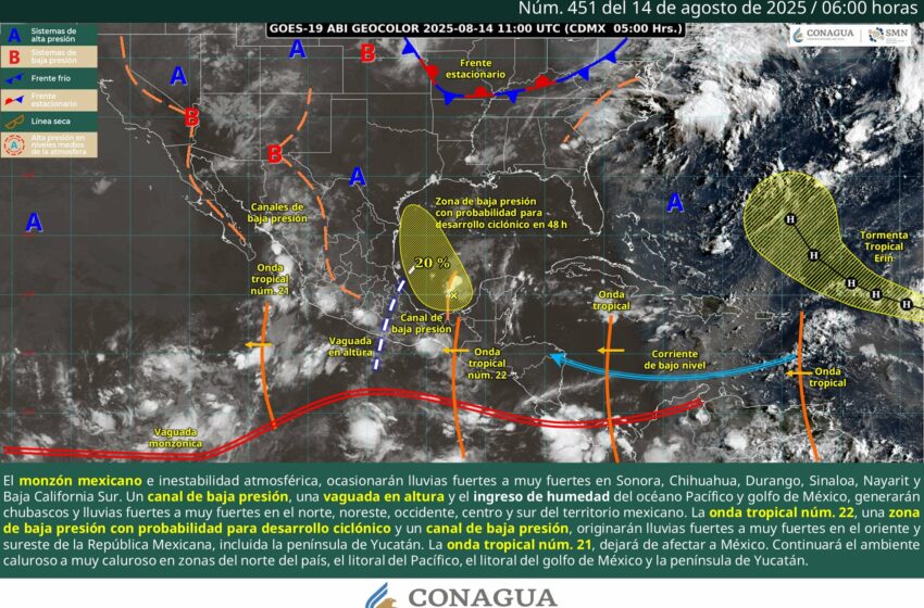  Clima para Hoy: Calor extremo en Sonora con temperaturas de hasta 45 °C