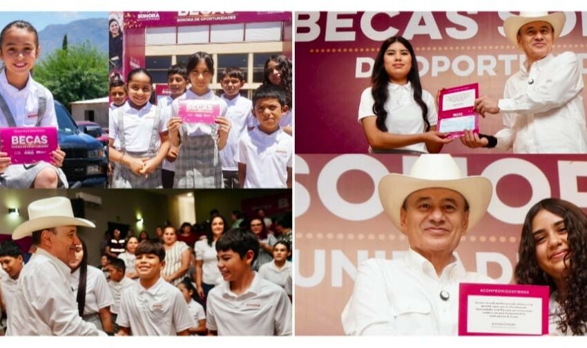  Gobernador Durazo cumple a estudiantes de la Sierra con becas y libros gratuitos