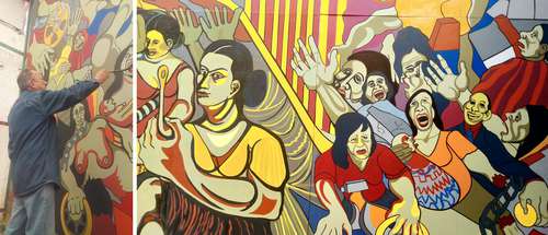 En San Antonio Abad, la fuerza de los colores evoca la lucha de las costureras