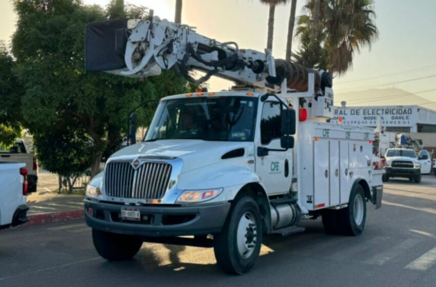 Despliega CFE personal y equipo ante posibles afectaciones por tormenta 'Lorena' en Sonora y BCS
