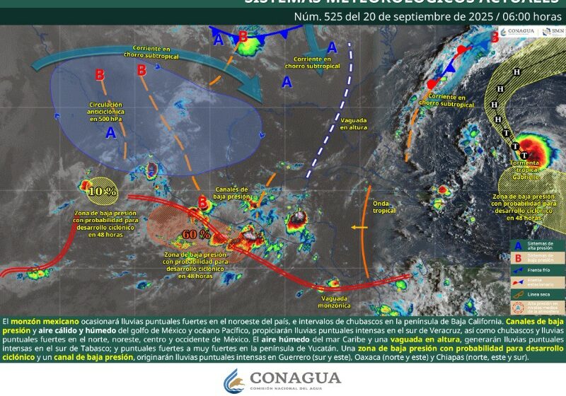 Lluvias intensas en Guerrero, Oaxaca, Chiapas y Veracruz – Meganoticias