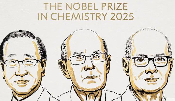  Nobel de Química 2025 premia a Kitagawa, Robson y Yaghi por las estructuras metal-orgánica