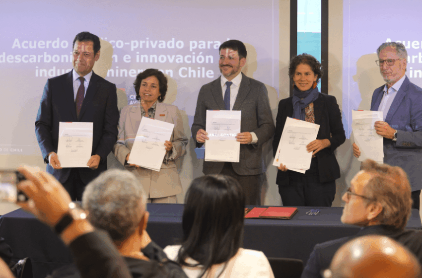  Gobierno y sector privado suscriben acuerdo para la descarbonización de la minería en Chile