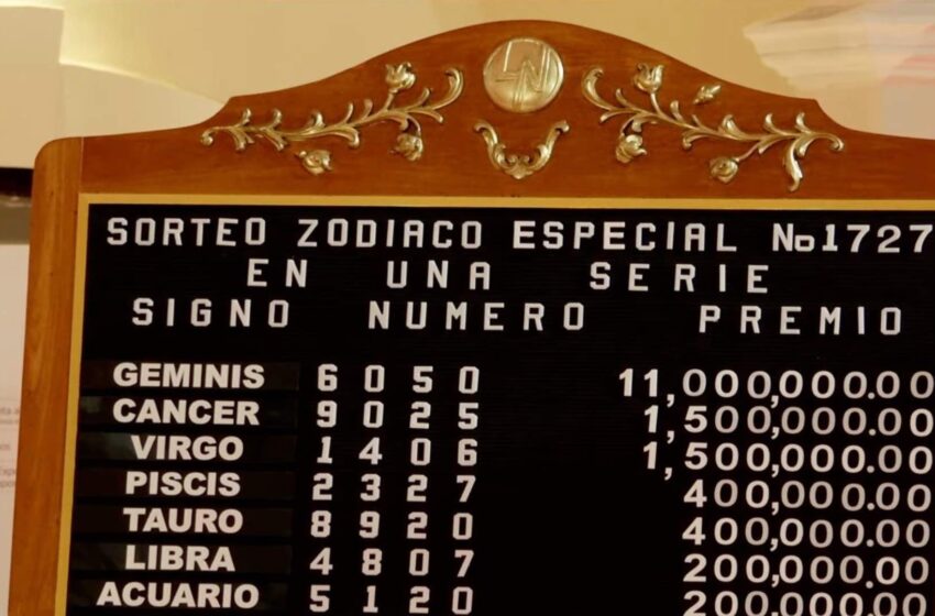  Cae en Ciudad Obregón, Sonora el Sorteo Zodiaco Especial de la Lotería Nacional Edición 1727