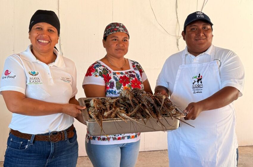  Cocineras de Sian Ka'an presentan taller gastronómico de langosta único