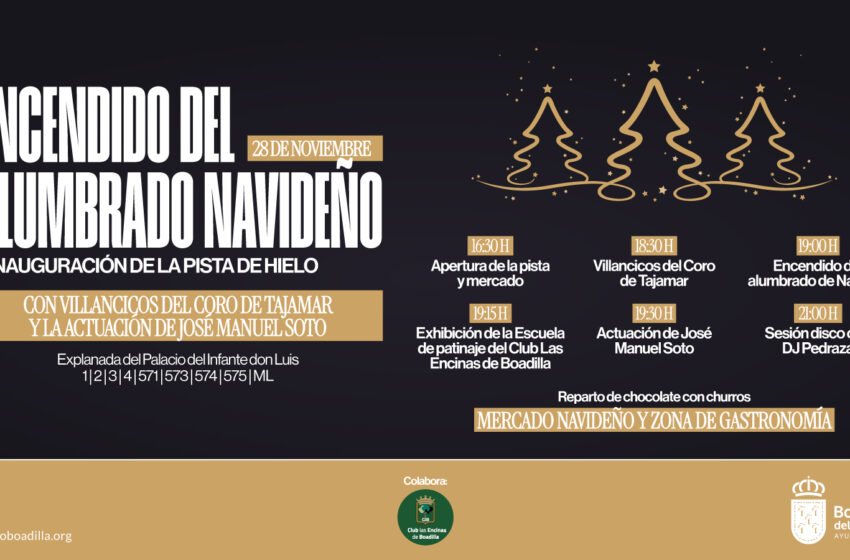  Encendido del alumbrado navideño e inauguración de la pista de hielo, mañana en la …