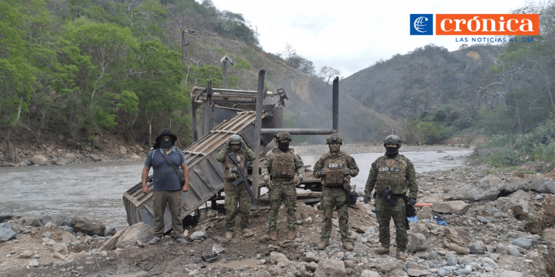  Desmantelan campamento de minería ilegal en Chaguarpamba – diario crónica