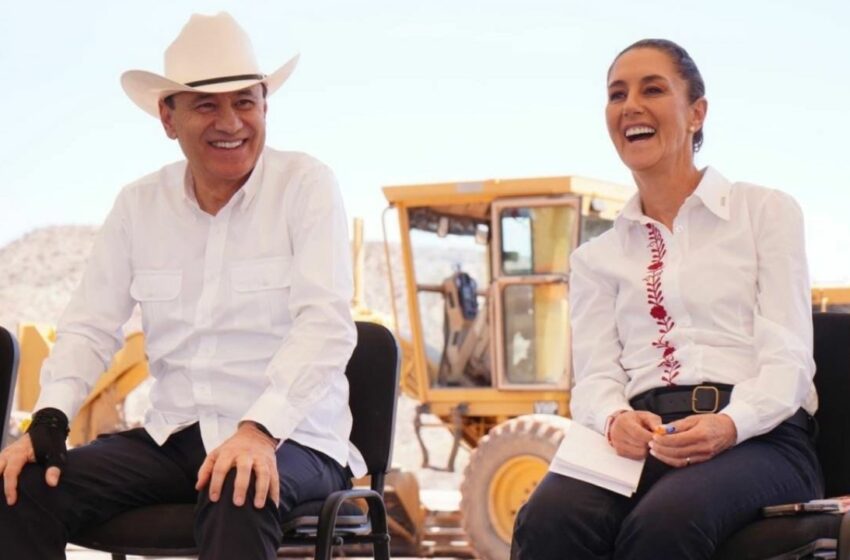  Alfonso Durazo y Claudia Sheinbaum rehabilitan red carretera de Sonora