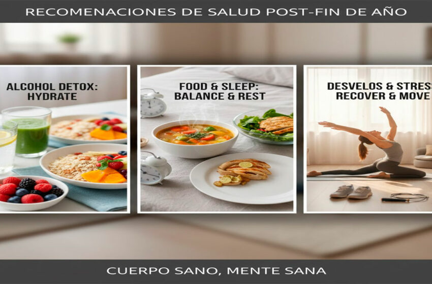 Recomendaciones de salud tras excesos de fin de año: alcohol, comida y desvelos