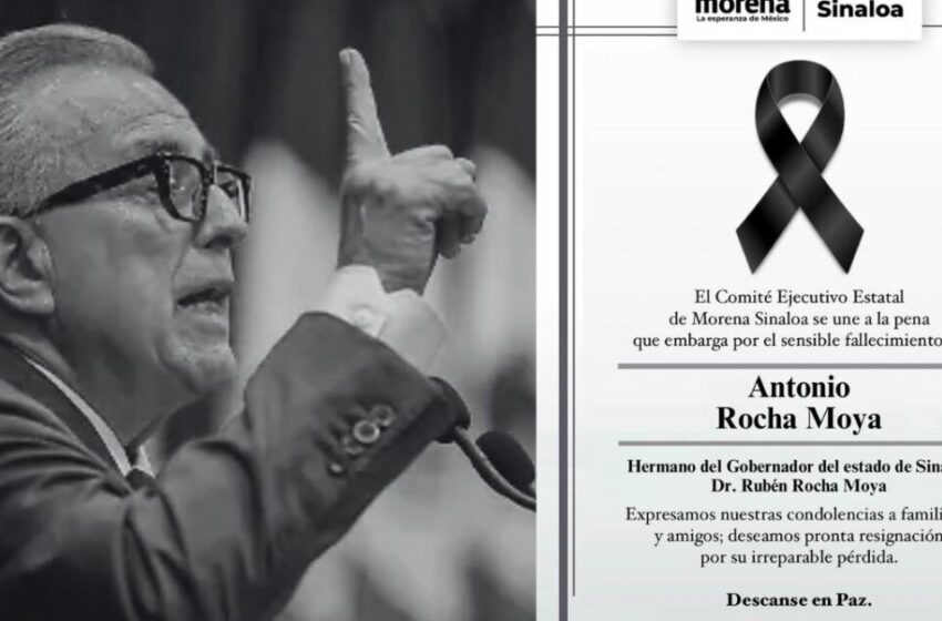  Muere Antonio Rocha Moya, hermano del gobernador de Sinaloa; así fue la despedida