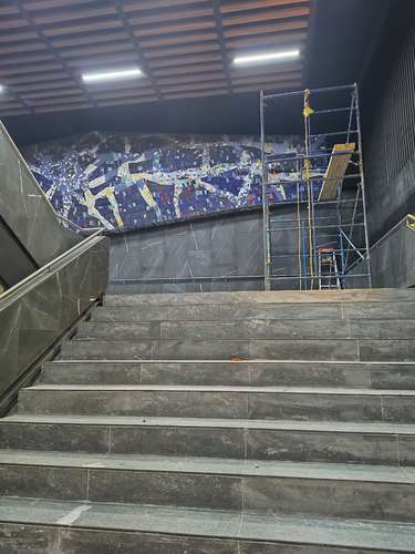  Murales en estación Tasqueña, bajo “proceso de conservación oficial”