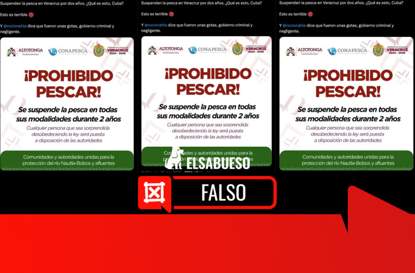  Es falso que en Altotonga, Veracruz, la pesca está suspendida por dos años | El Sabueso