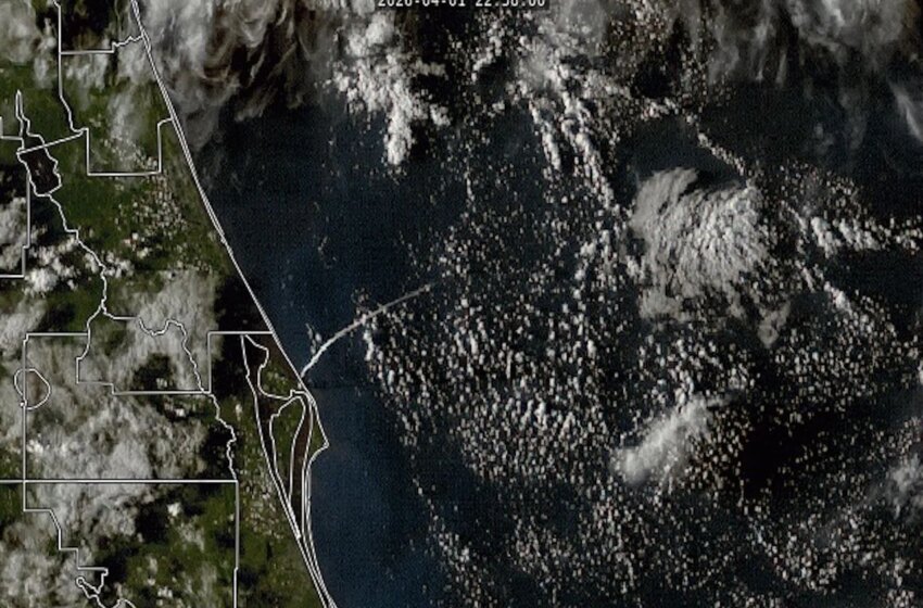  La increíble imagen satelital del despegue de Artemis II captada por el GOES-19