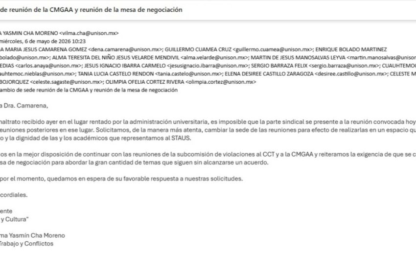  Denuncia STAUS falta de respeto, pide cambio de sede y mantiene su apertura a la …