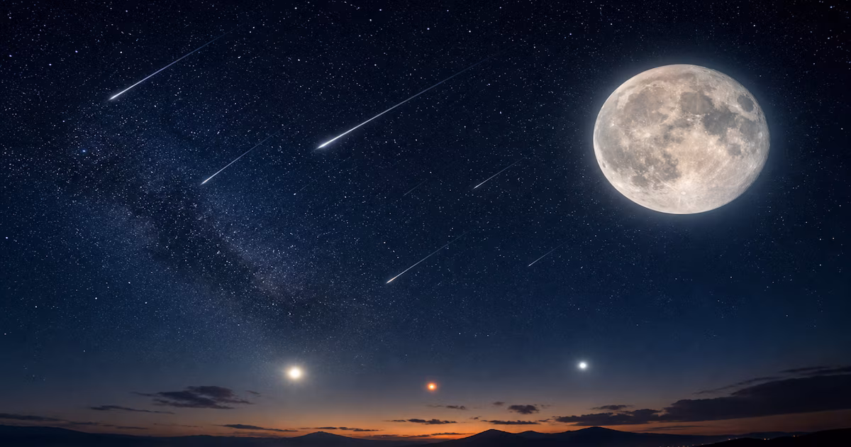  Eventos astronómicos de mayo 2026: lluvia de meteoros, conjunciones y dos lunas llenas