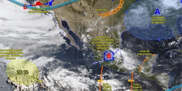 SMN alerta por lluvias, granizo e inundaciones en gran parte de México esta semana