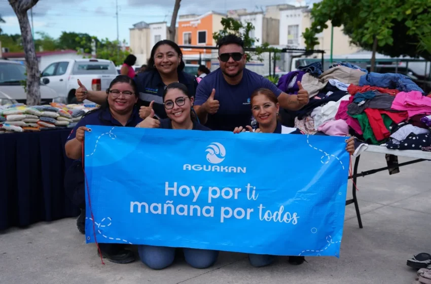  Aguakan entrega más de 1.5 toneladas de alimentos y ropa a familias de Villas Otoch …