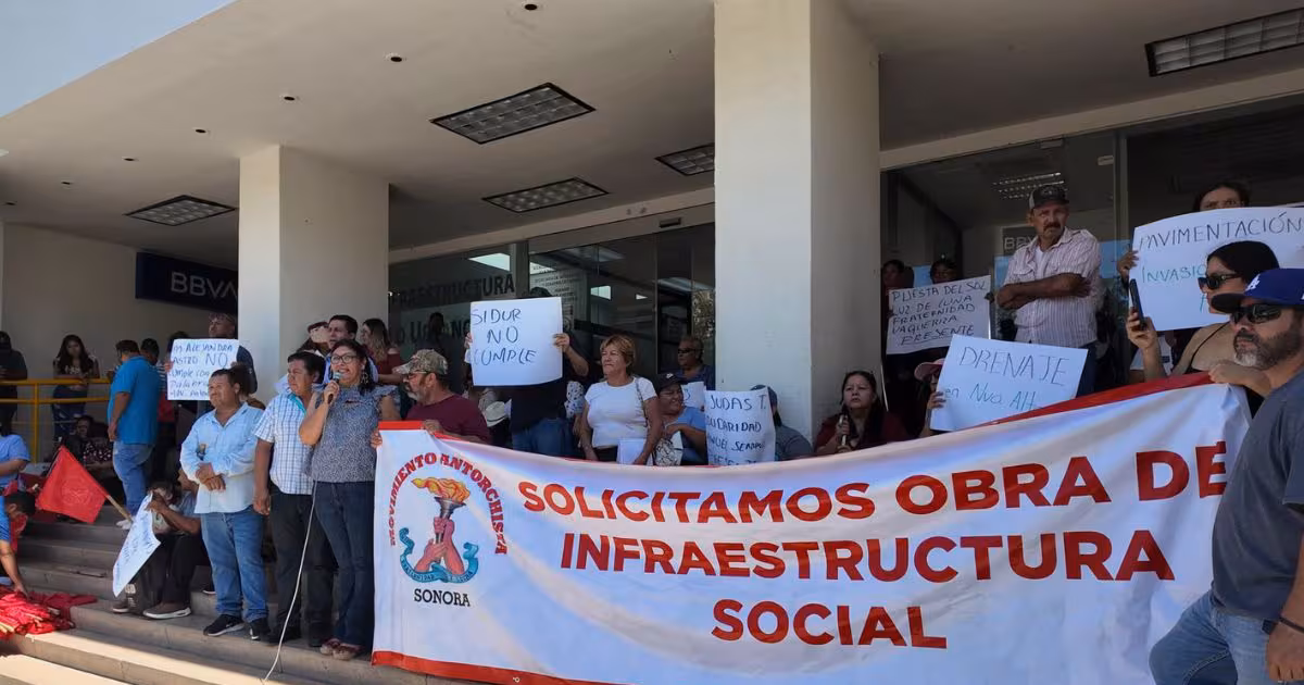  Antorchistas en Sonora toman oficinas de Sidur por cancelación de 15 obras en colonias rezagadas