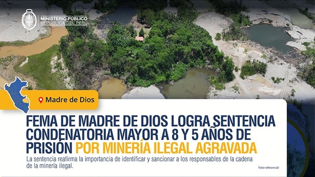  FEMA de Madre de Dios logra sentencia condenatoria mayor a 8 y 5 años de prisión por …