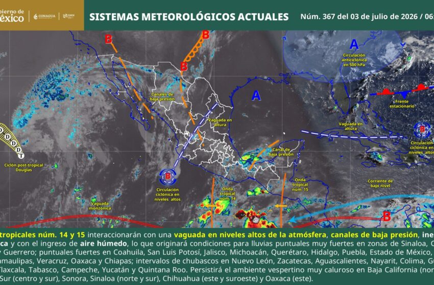  Ondas tropicales intensifican lluvias y mantienen calor extremo nacional – La Chispa