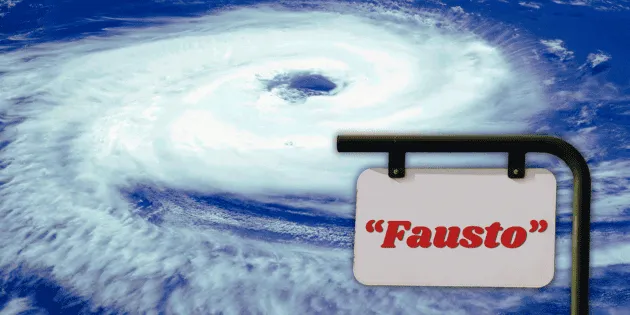  Ubicación exacta del poderoso huracán "Fausto" este 25 de julio