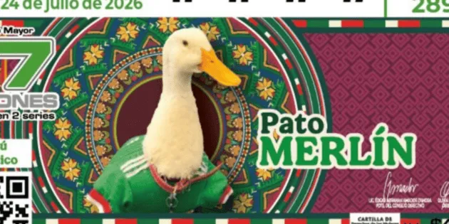  Pato "Merlín" protagoniza billete de la Lotería Nacional